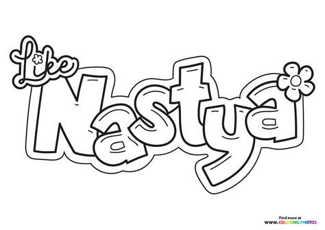 nastya coloring pages