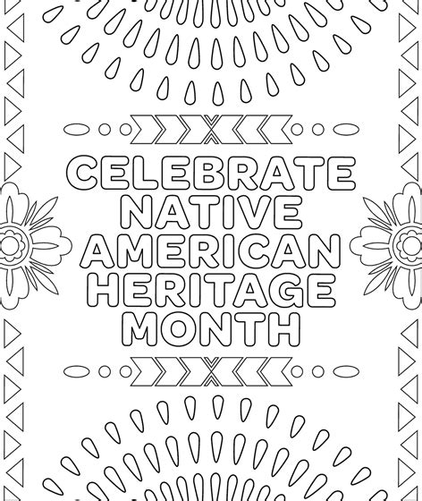 native american heritage month coloring pages