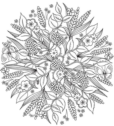 nature mandala coloring book