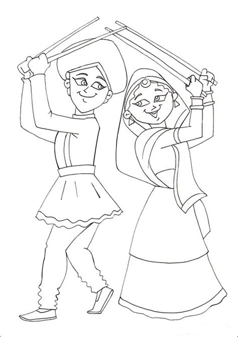 navratri coloring pages