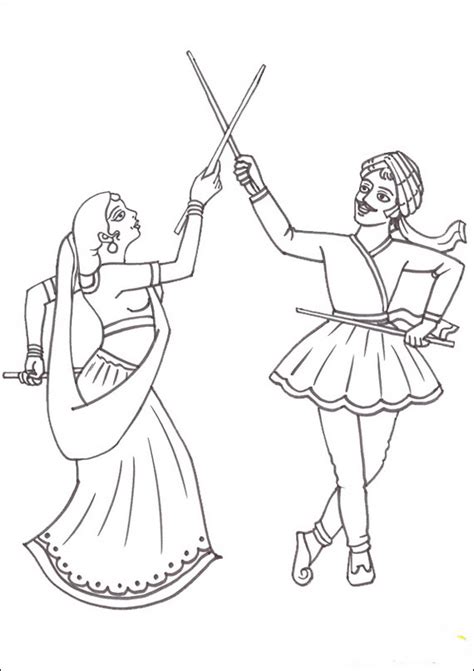 navratri coloring pages