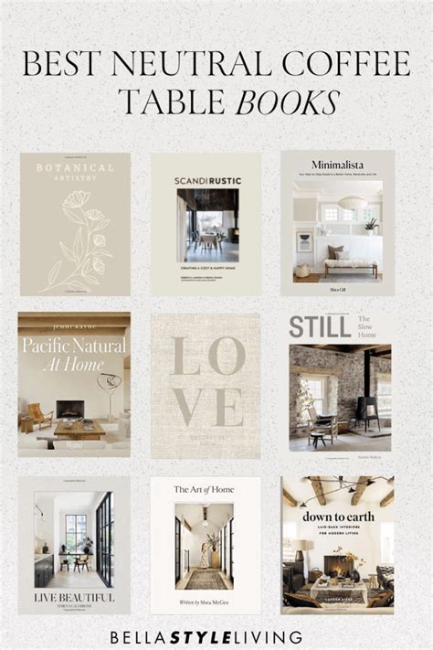 neutral coffee table books