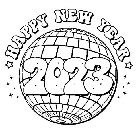 new year's coloring pages 2023