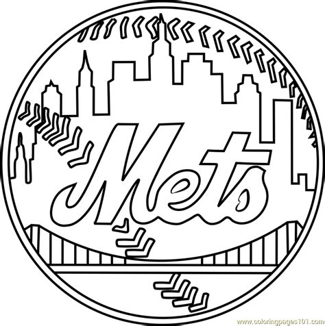 new york mets coloring pages