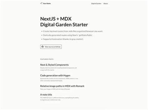 Nextjs Mdx Template
