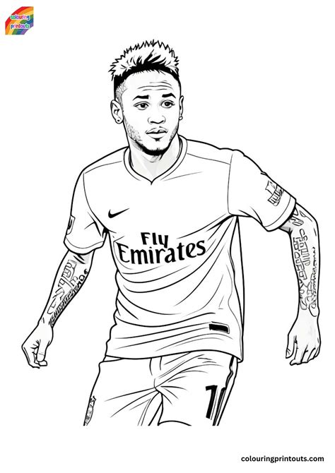 neymar coloring pages