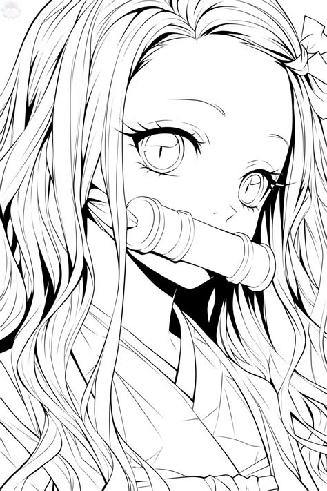 nezuko coloring pages