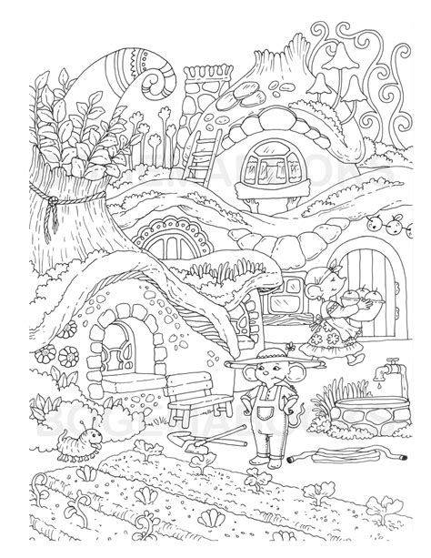 nice little town coloring books