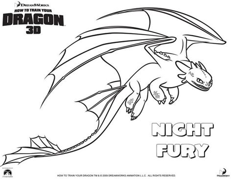 night fury coloring pages