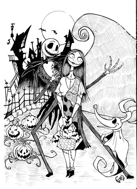 nightmare before christmas coloring pages