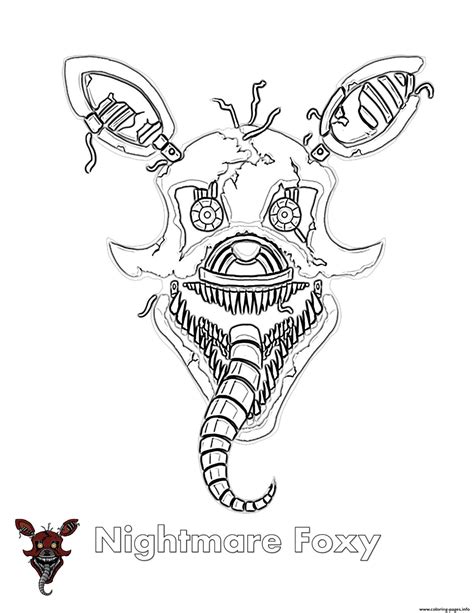 nightmare five nights at freddy's coloring pages