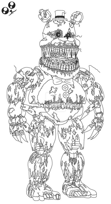 nightmare fnaf coloring pages