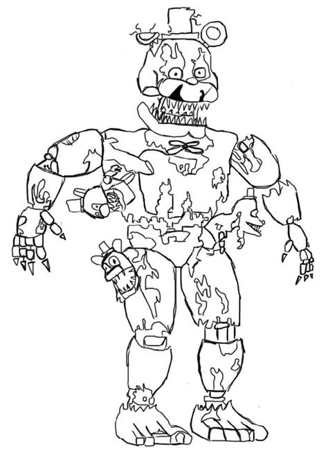 nightmare freddy coloring pages