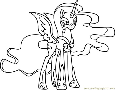 nightmare moon my little pony coloring pages