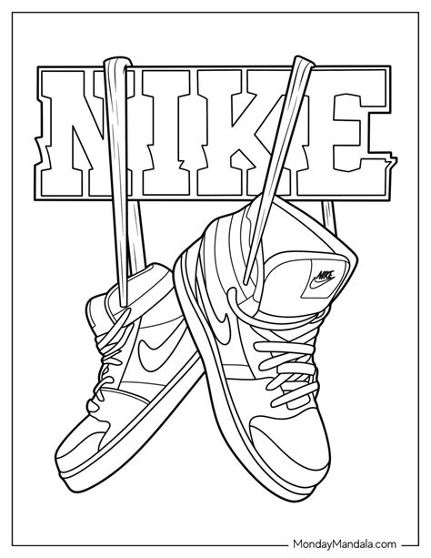 nike shoe coloring sheets