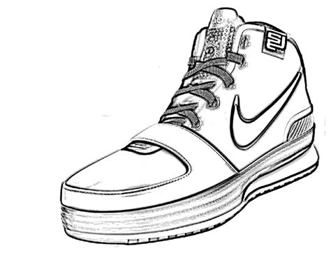 nike sneaker coloring pages