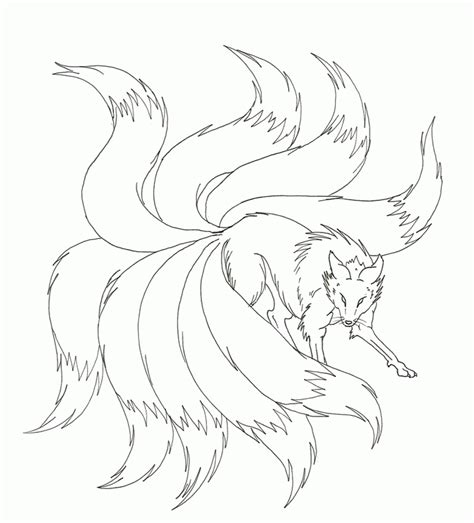 nine tailed fox coloring pages