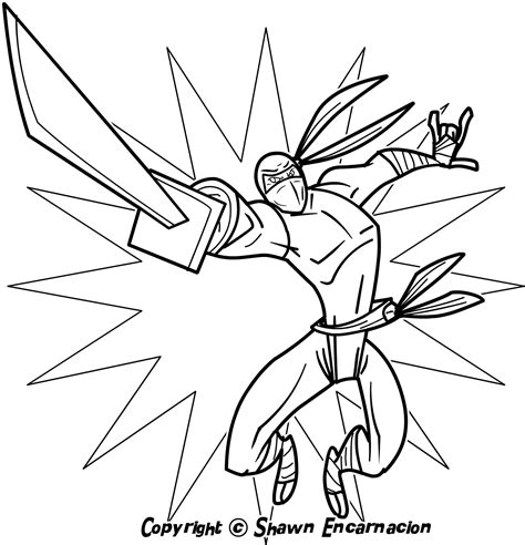 ninja coloring pages free