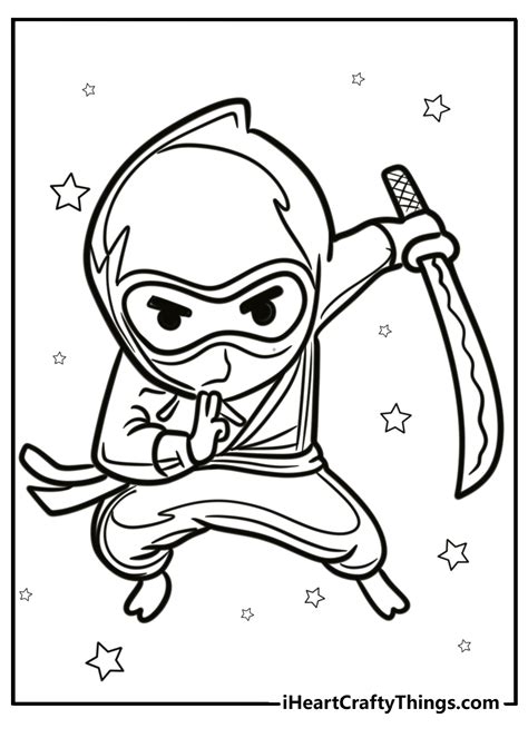 ninja colouring pages