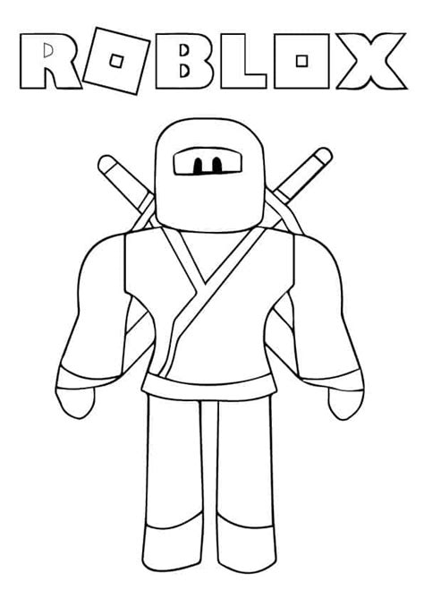 ninja roblox coloring pages