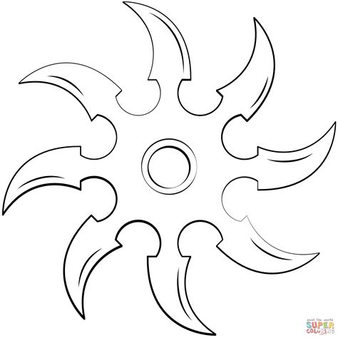 ninja star coloring pages