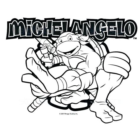 ninja turtles michelangelo coloring pages