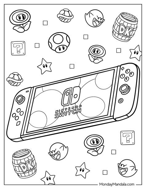 nintendo coloring pages