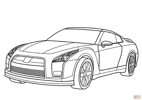 nissan gtr coloring pages