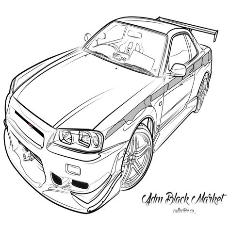 nissan skyline coloring pages