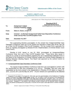 nj post indictment arraignment form