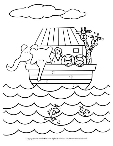noah's ark coloring page