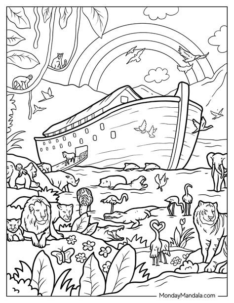 noah's ark coloring page pdf