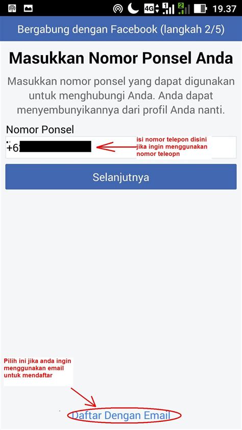 nomor telepon fb