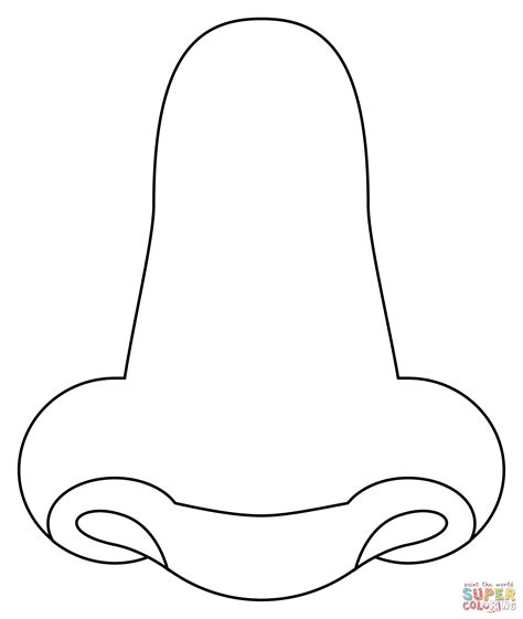 nose coloring pages