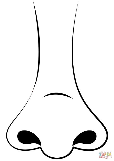 nose coloring pages