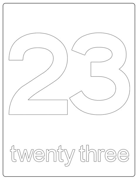 number 23 coloring page