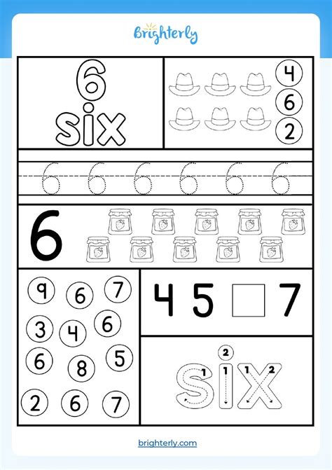 Number 6 Printable Worksheets