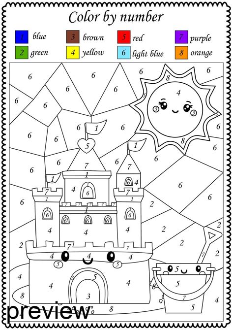 number coded coloring sheets