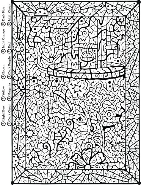 number coloring pages adults