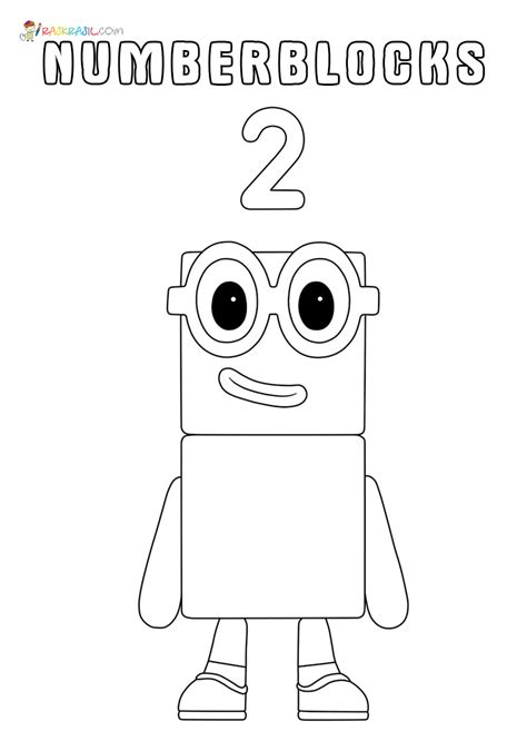 numberblocks 2 coloring pages