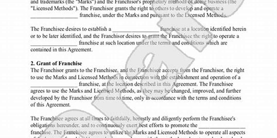 obligations and responsibilities of both parties in a franchise agreement