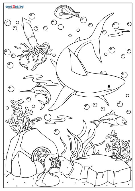 ocean printable coloring pages