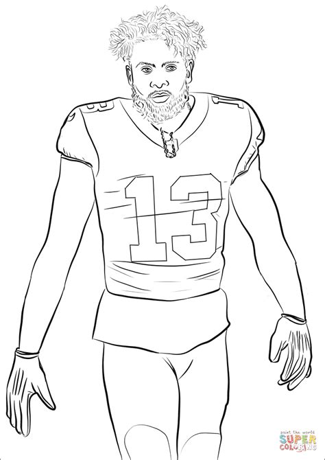 odell beckham jr coloring pages