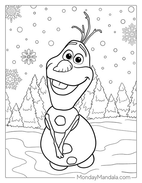 olaf coloring pages pdf
