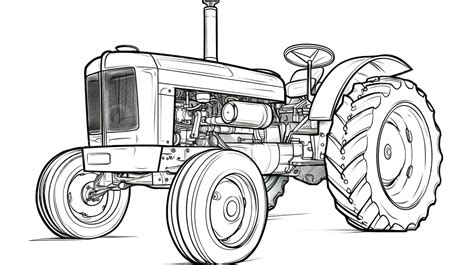 old tractor coloring pages