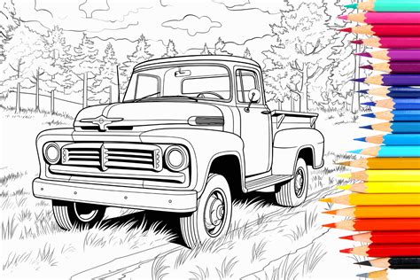 old trucks coloring pages