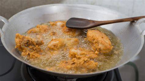 olive oil frying chicken