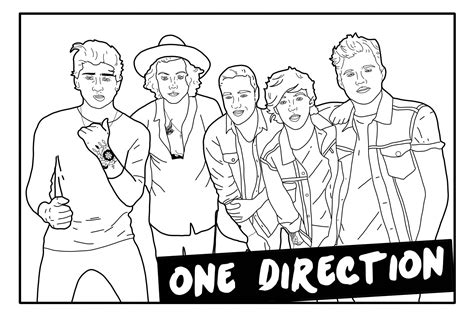 one direction coloring pages