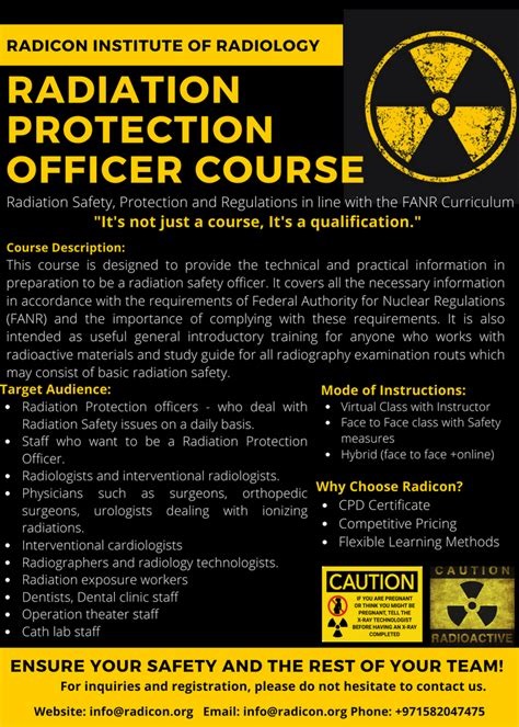 Online Radiation Safety Officer Training