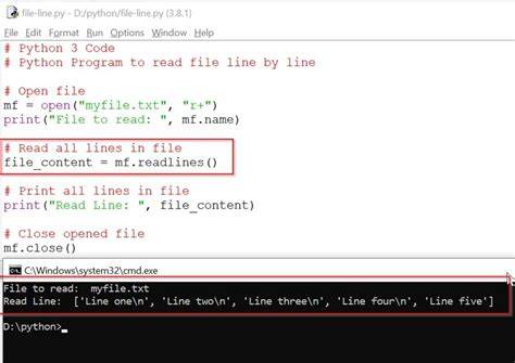 open read and close a file in 1 line of code